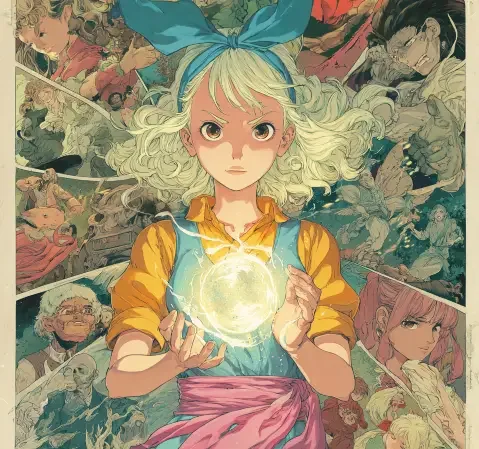 笔记本上画着角色关系图的同人创作场景